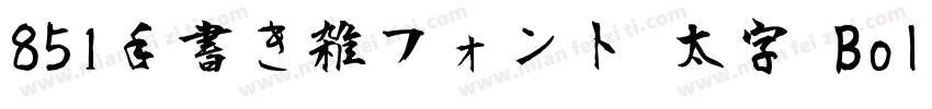 851手書き雑フォント 太字 Bold字体转换